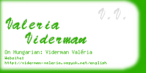 valeria viderman business card